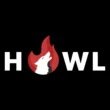 Howl.gg stor logga på svart backgrund